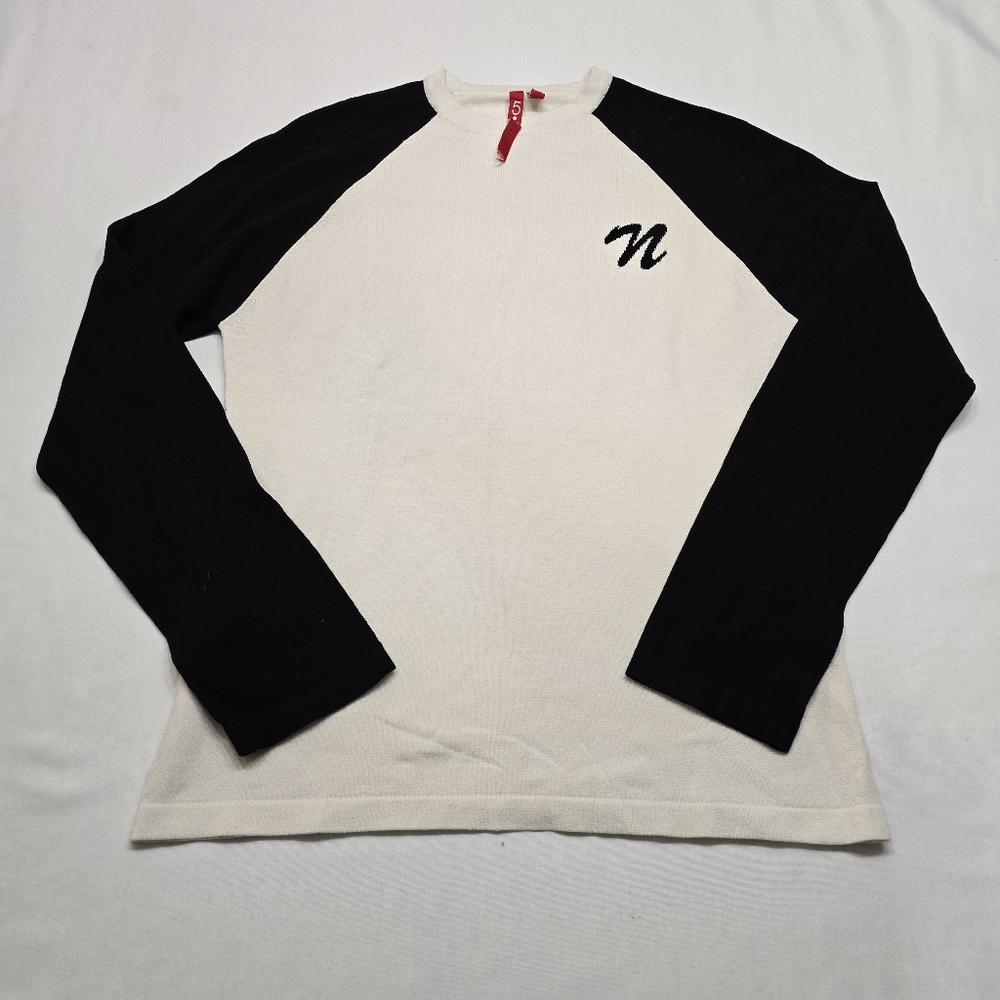 Vintage 525 Silk Blend Lightweight Sweater Monogram N Y2K Size Large